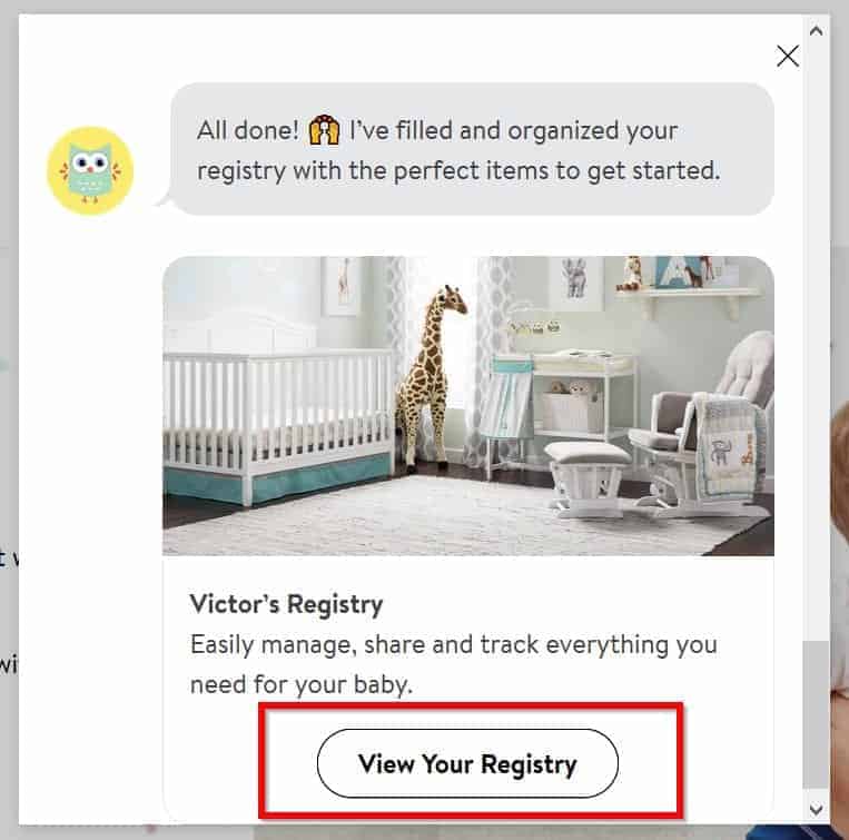 how do you make a baby registry at walmart