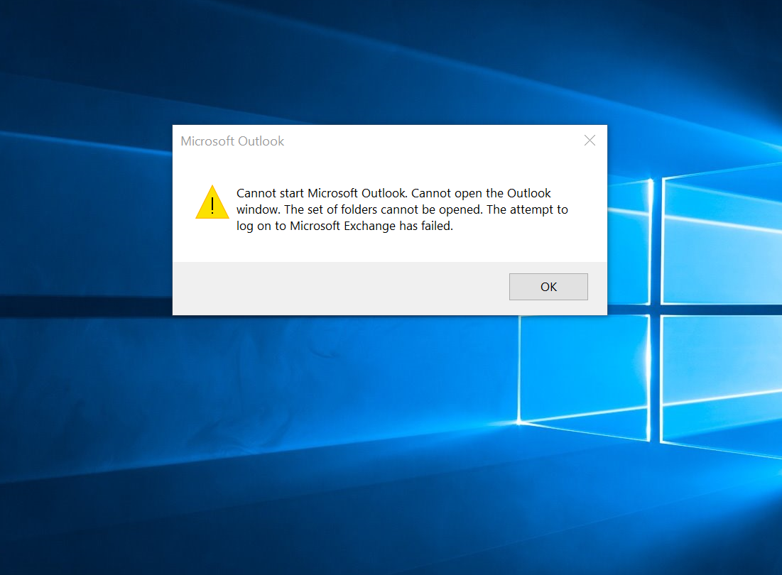 outlook cannot start microsoft outlook