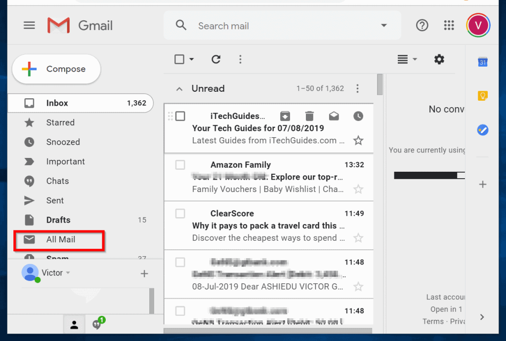 why is gmail putting my email in all mail not inbox