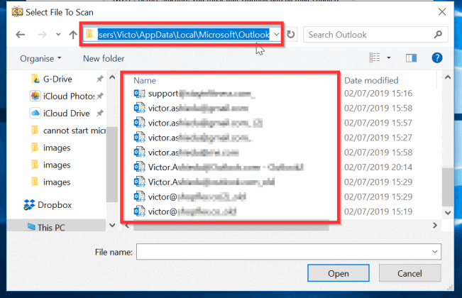 outlook 2010 cannot open your default email folders