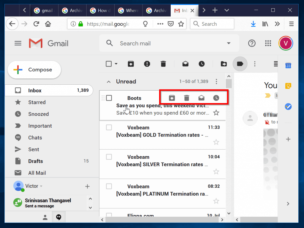where to find the archive folder in gmail