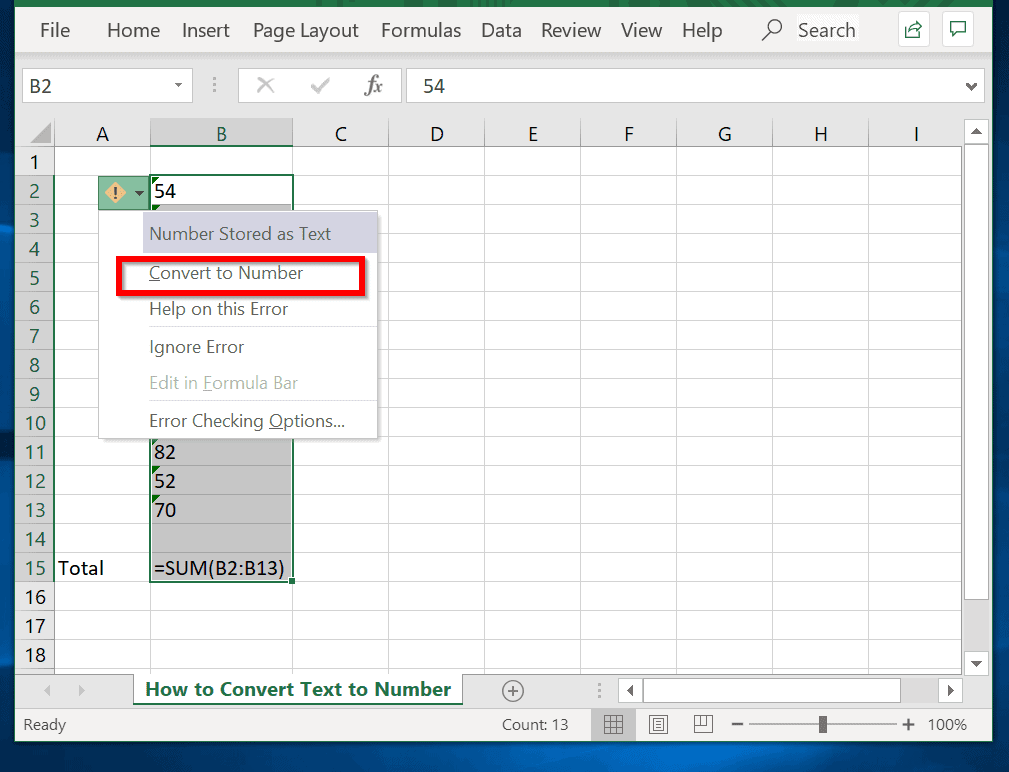 Ways To Convert Text To Number In Excel Itechguides