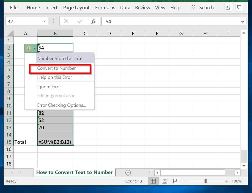 excel convert string to number formula