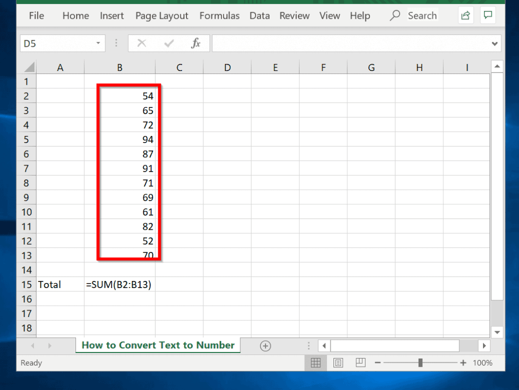 4 Ways to Convert Text to Number in Excel - 99