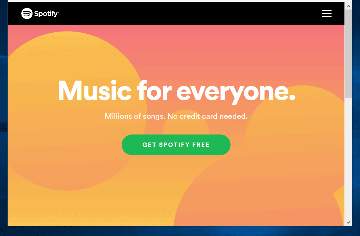 spotify account page
