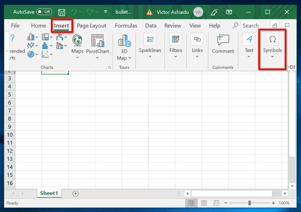 How To Insert Bullet Points In Excel Sheet