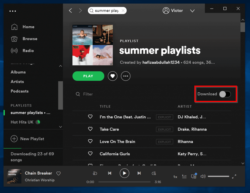 how to download a spotify playlist without premium