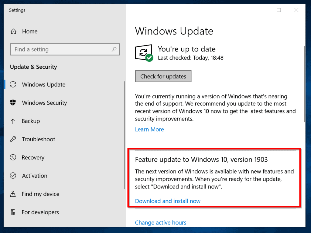 Что такое feature update to windows 10