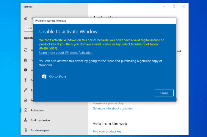 Error code 0x8007232b activate windows