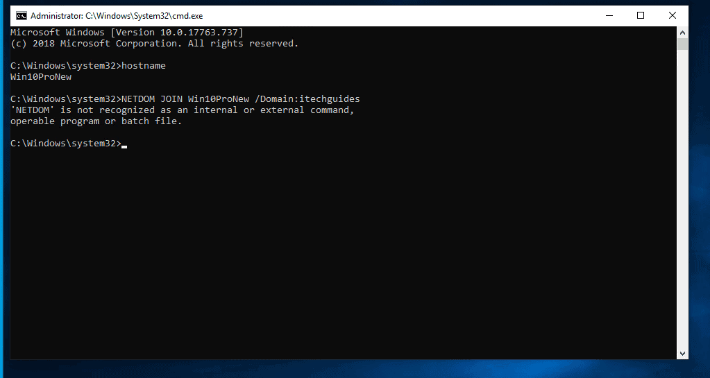 cmd.exe error windows 10