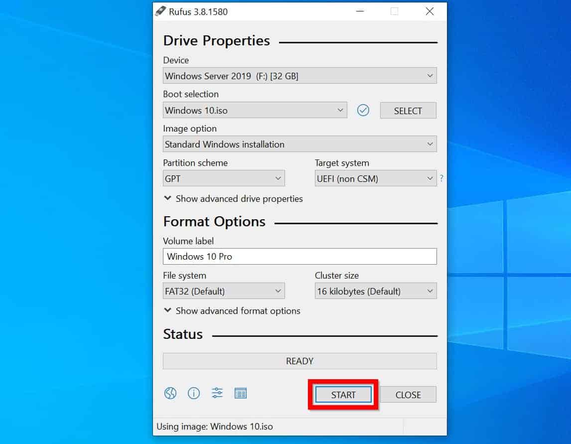 how to burn windows iso to usb in windows 10