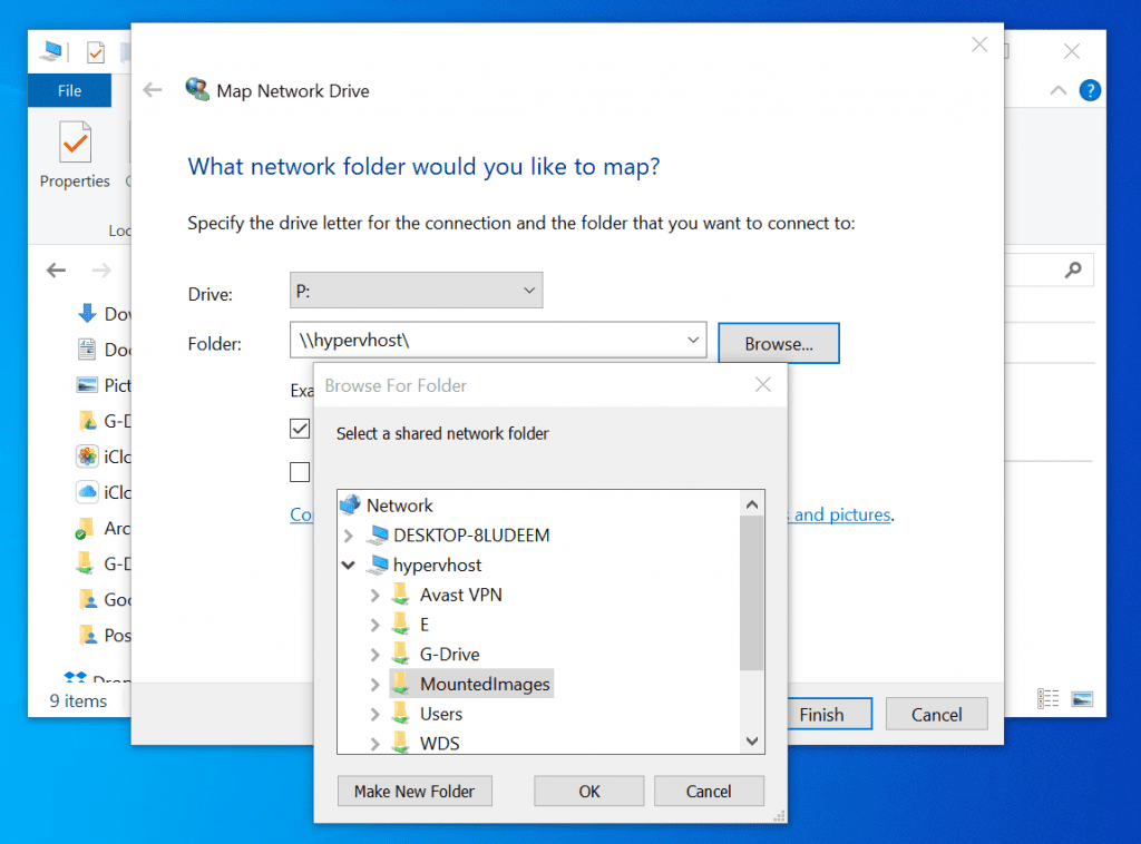 cannot map network drive win 10