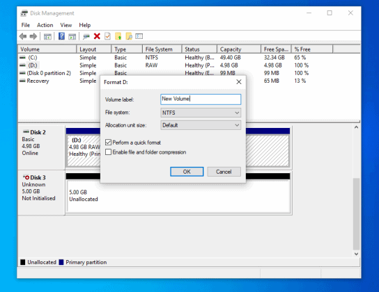 format external hard drive windows 10 fat32