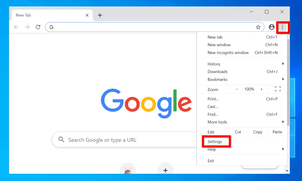 google chrome portable version default settings