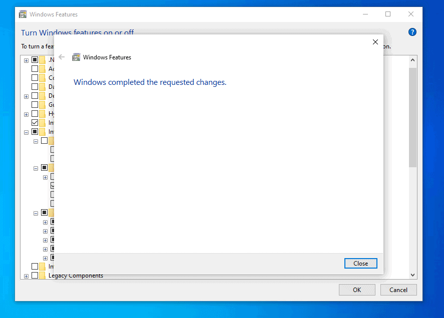 install iis windows 10