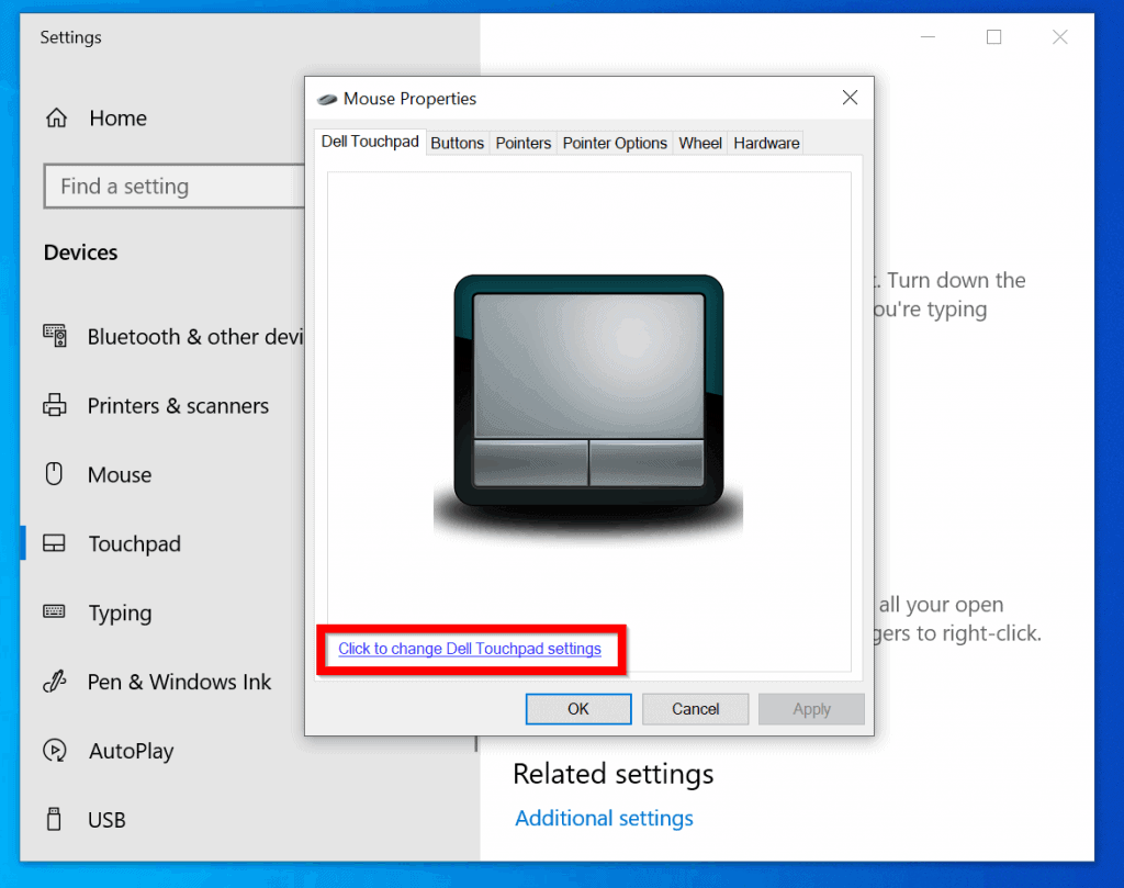 Precision Touchpad Settings