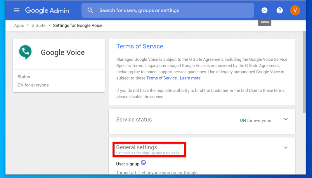 google voice sign in page