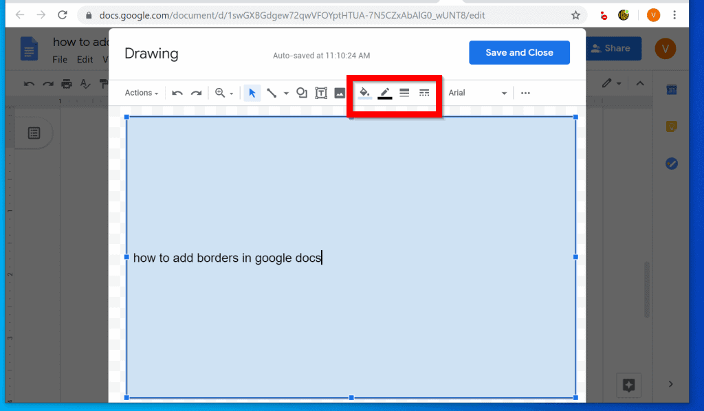 how to insert shape in google docs