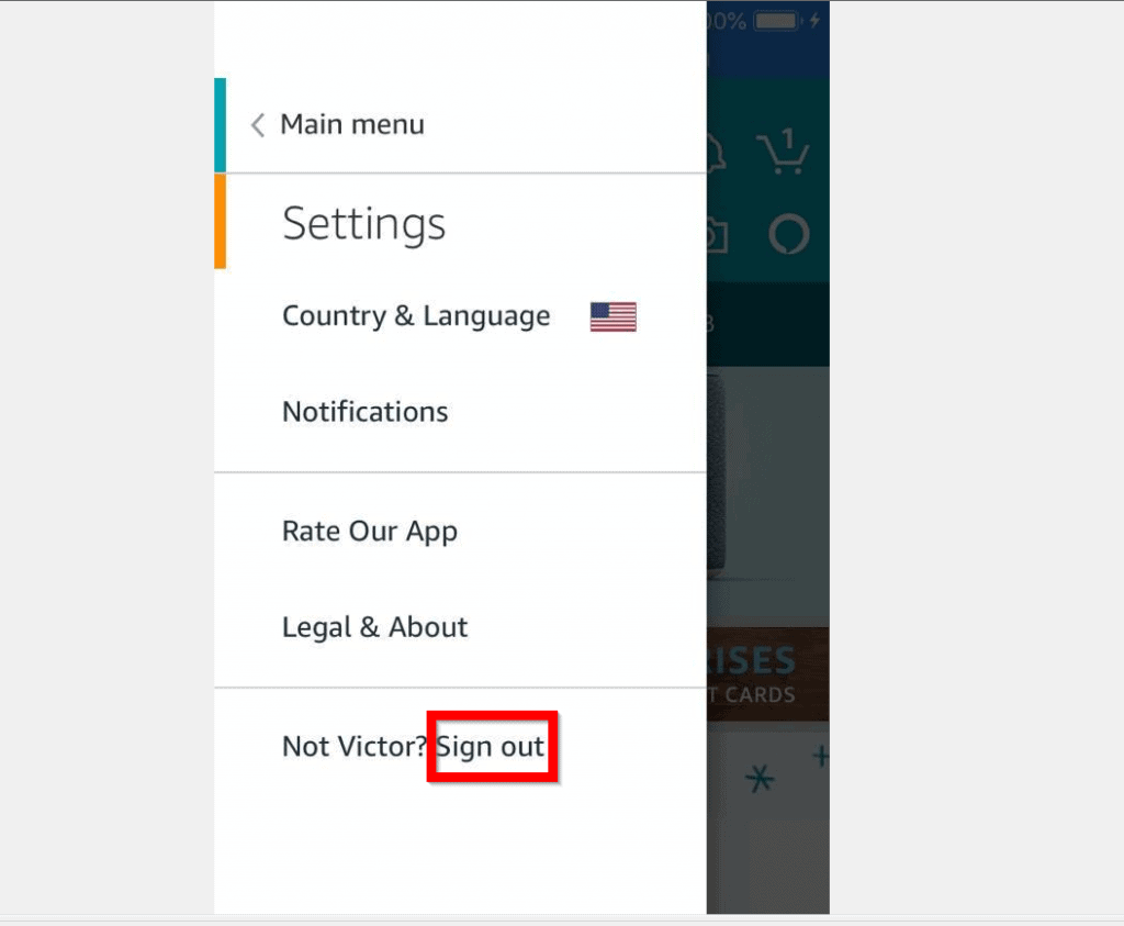 How to Logout of Amazon App (from Android, iPhone or Windows 10)