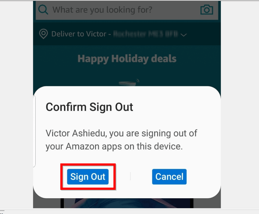 How To Logout Of Amazon App From Android Iphone Or Windows 10
