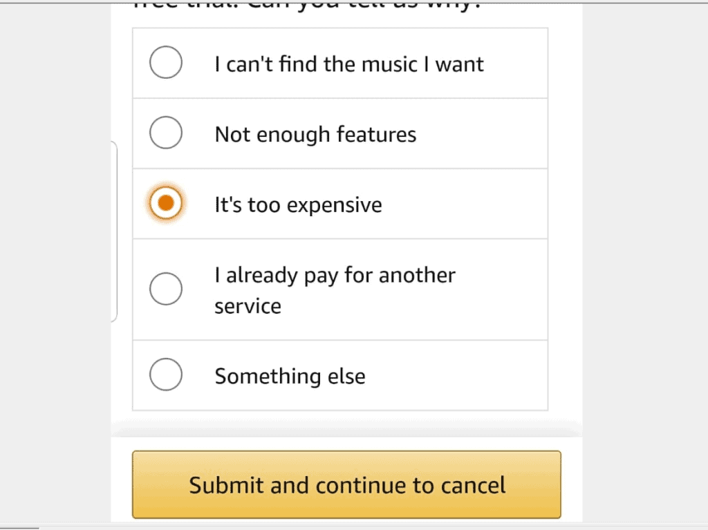 how to cancel amazon unlimited music