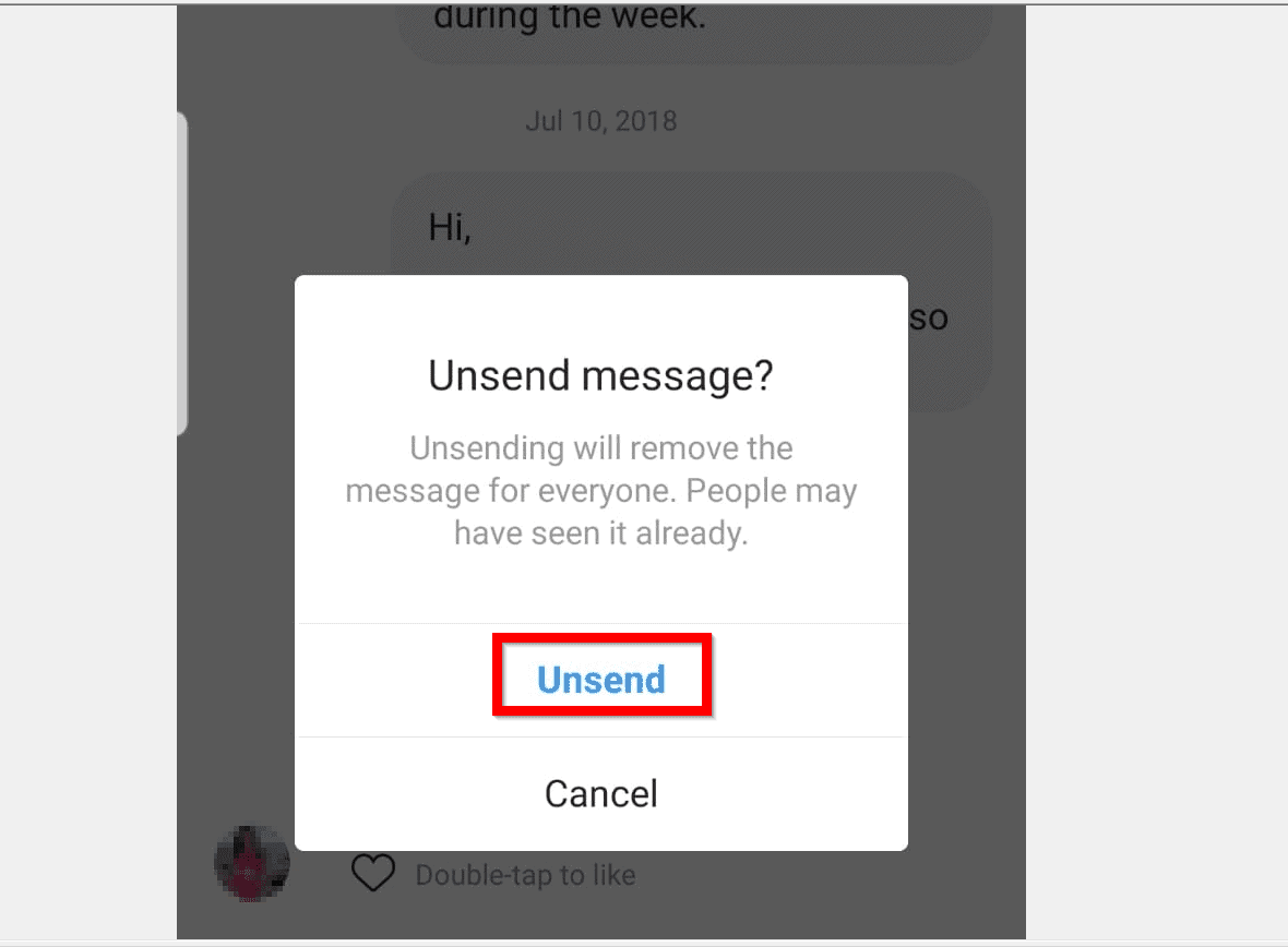 instagram delete account messages