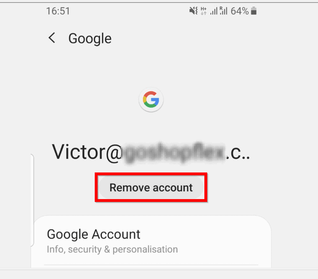 delete google chrome account