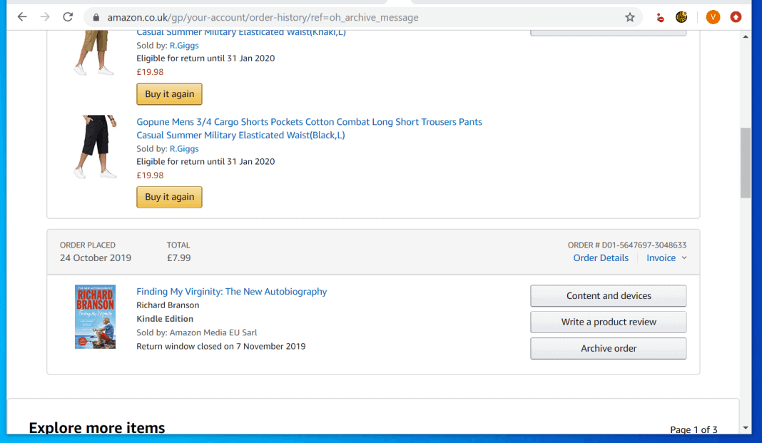 How to Hide Orders on Amazon from a PC