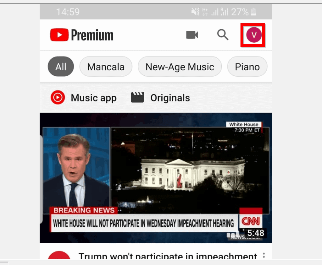 Comment se déconnecter de l'application YouTube pour Android