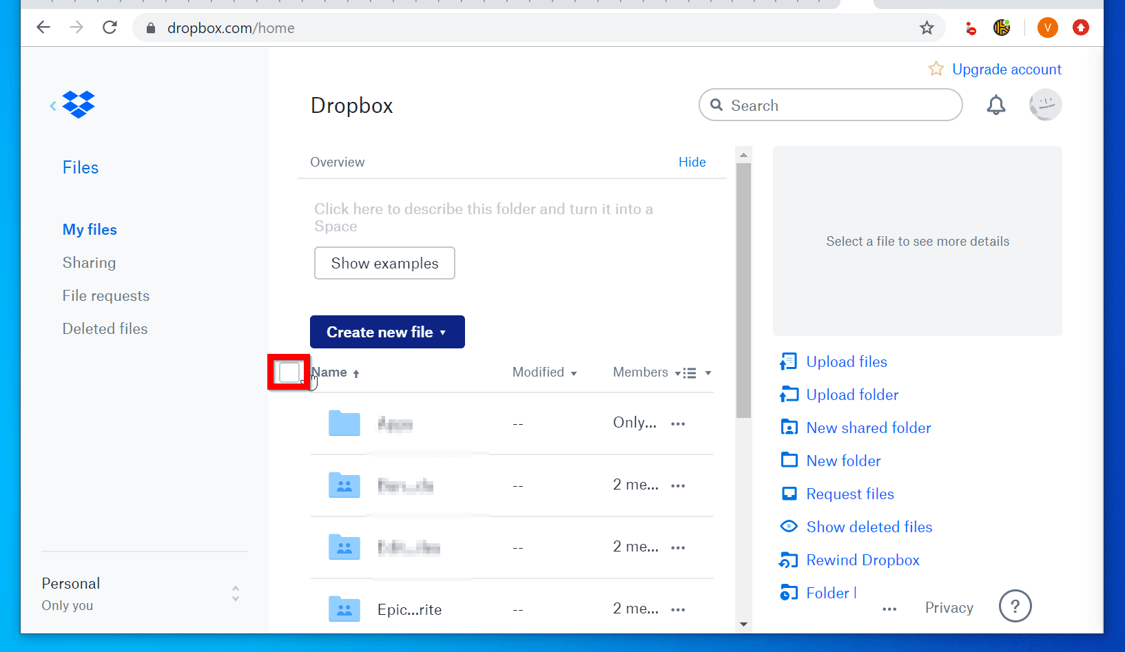 dropbox desktop not in default location