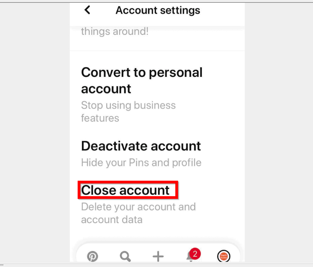 How to Delete Pinterest Account (from a PC, or the Apps - Android
