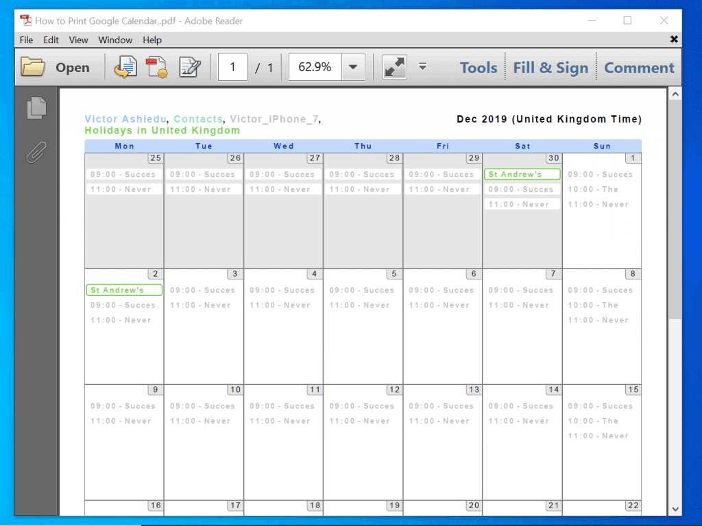 How to Print Google Calendar (Print to Paper and Save in PDF)