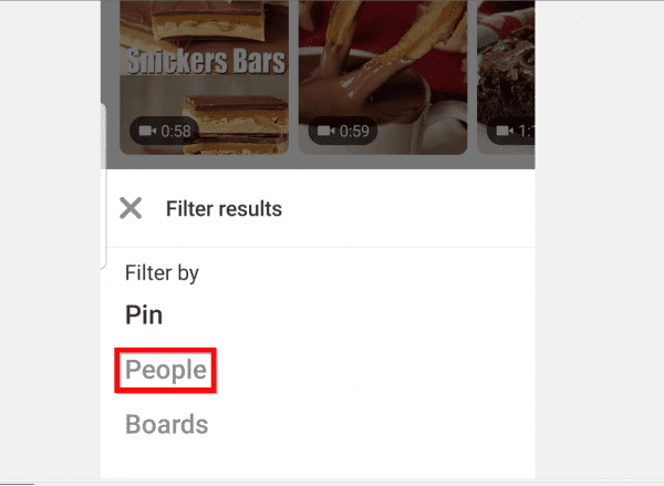 search people on pinterest