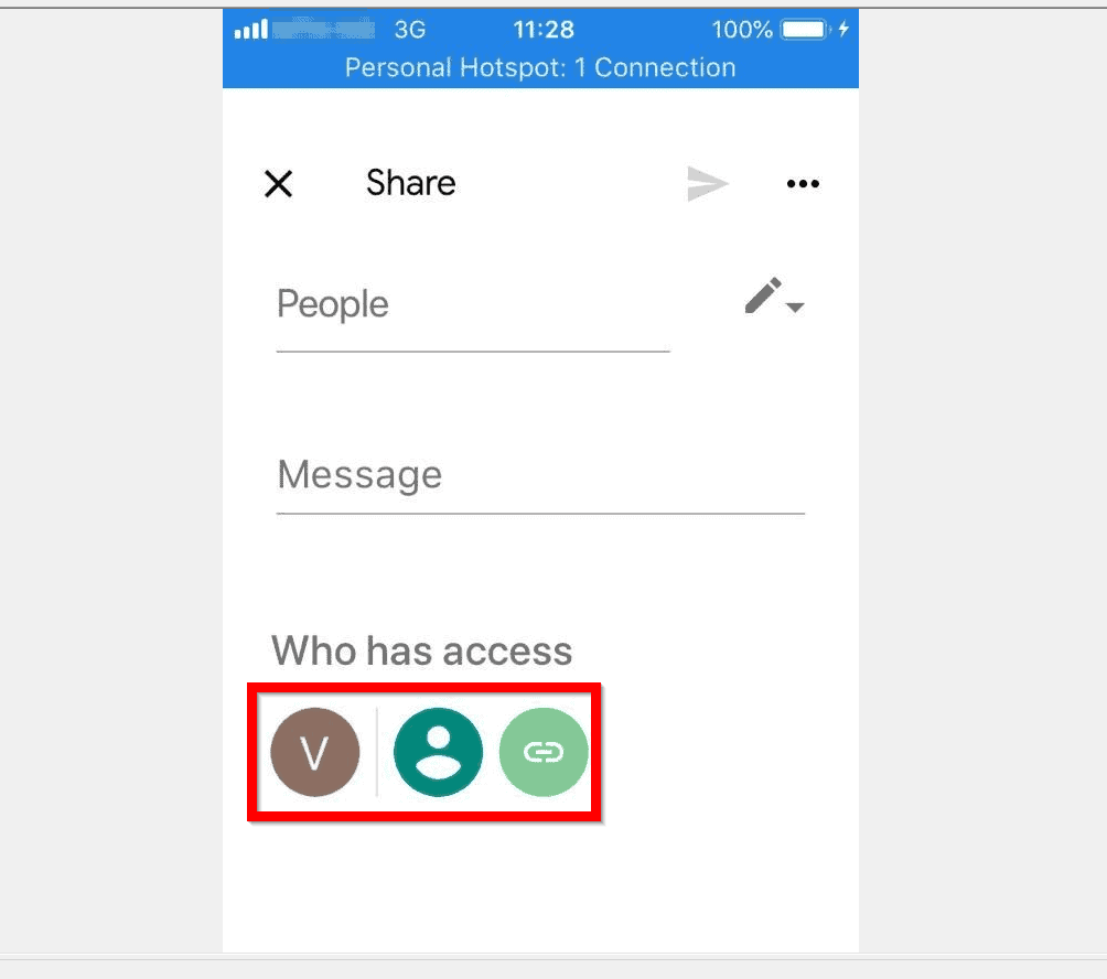 disable sharing pictures on google drive apps on iphone