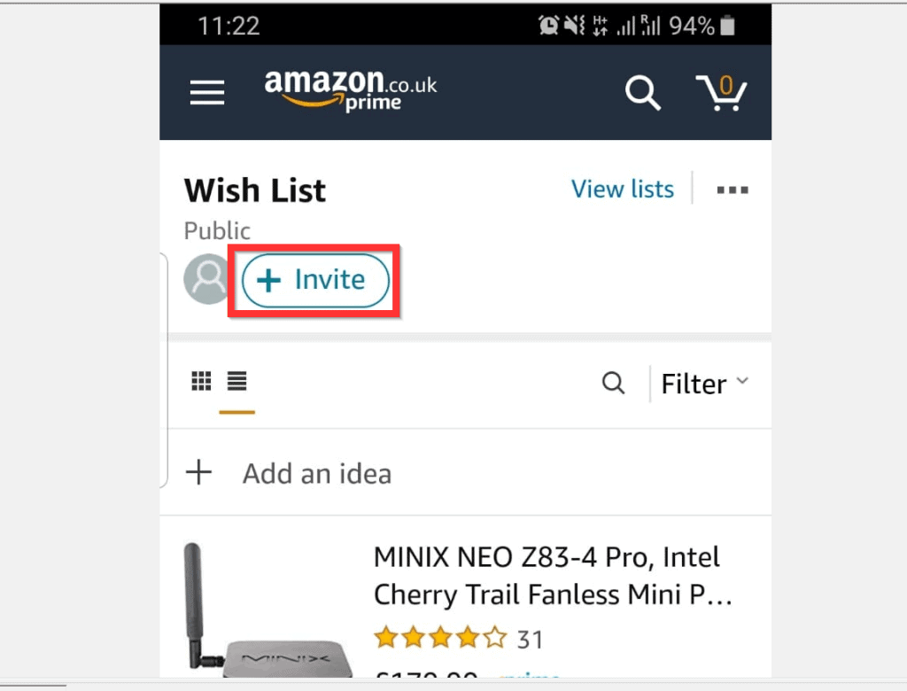 Wish list my amazon share What is