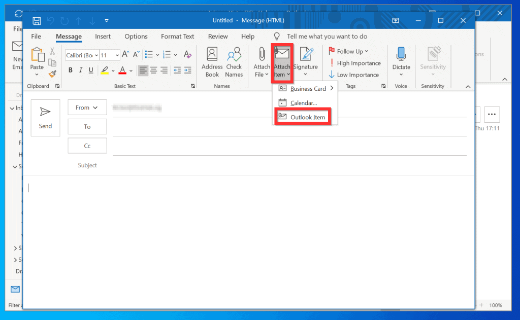 How to Attach an Email in Outlook (2 Methods)