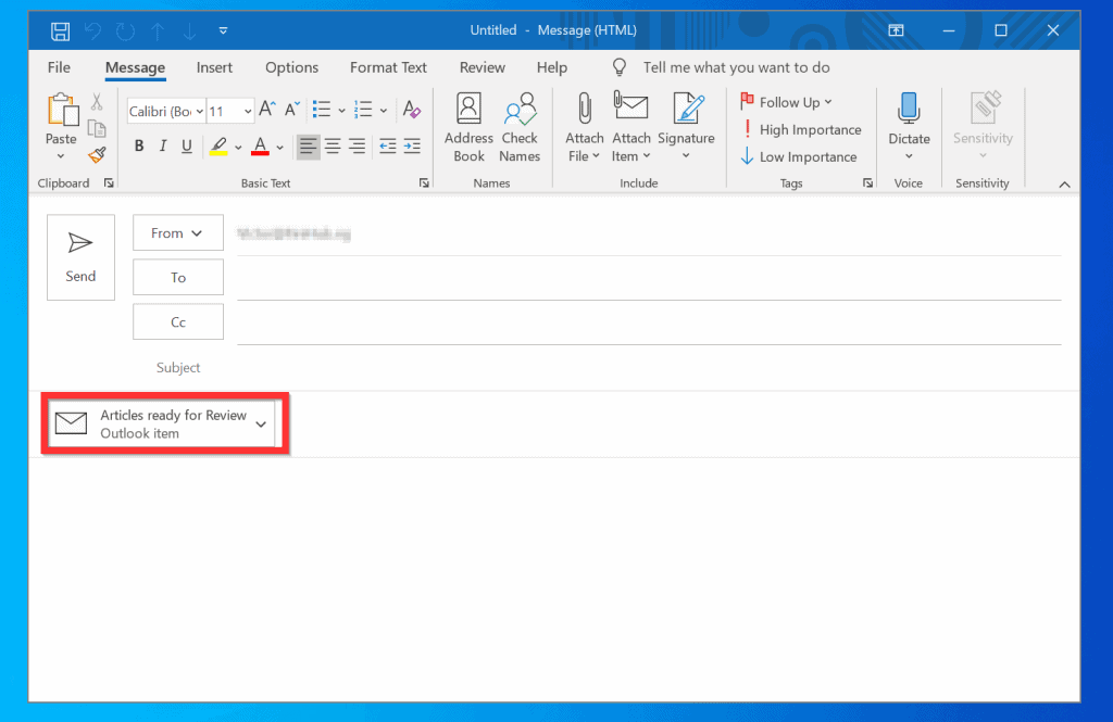 How to Attach an Email in Outlook (2 Methods)