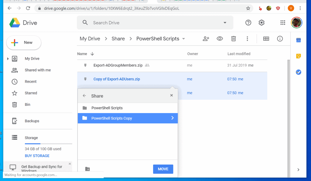 how do you share a google drive folder