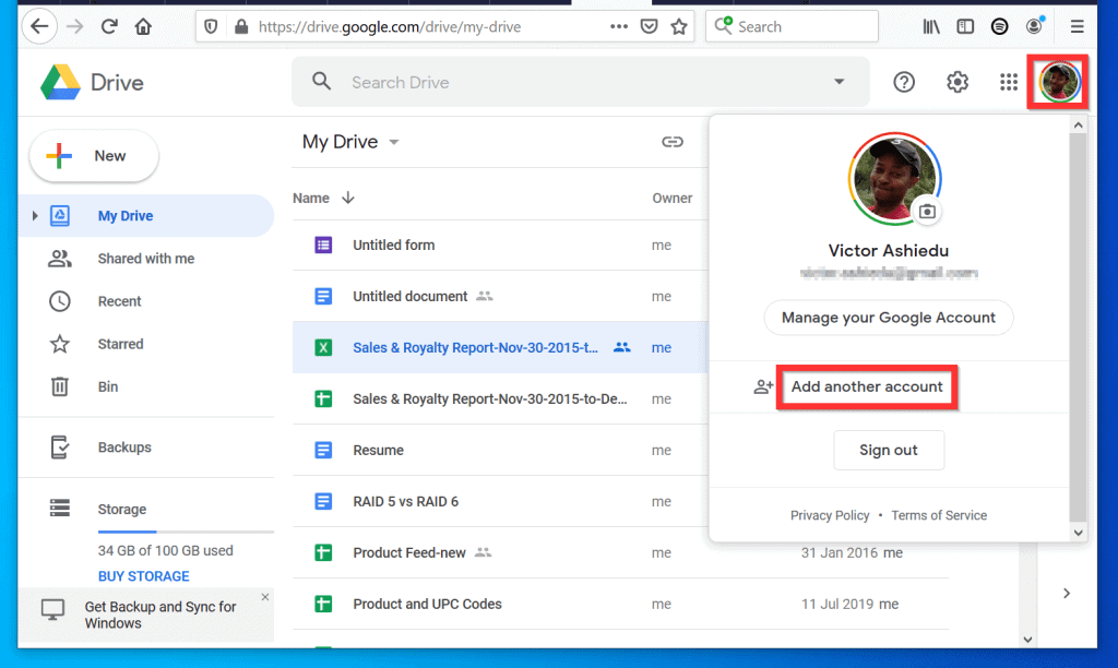 transfer google drive to another account app