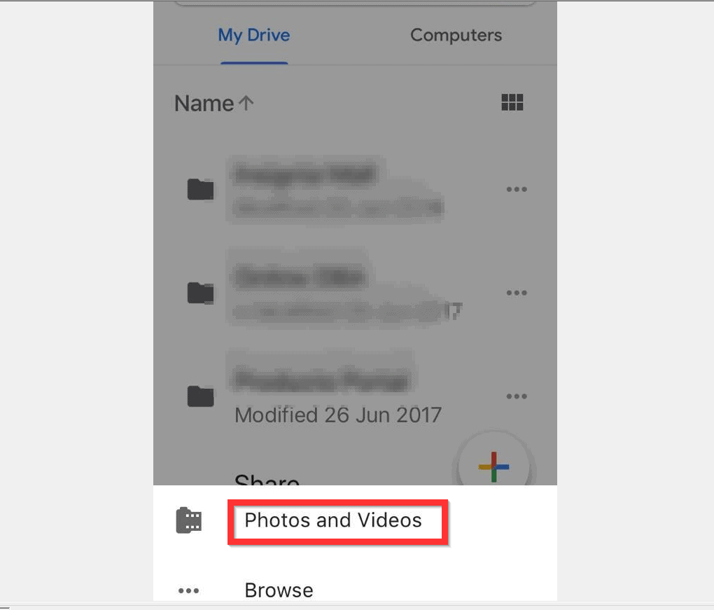 upload to google photos from iphone