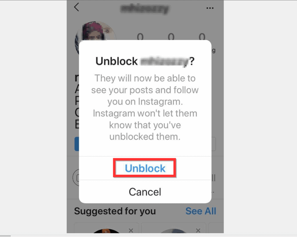Instagram login unblocked