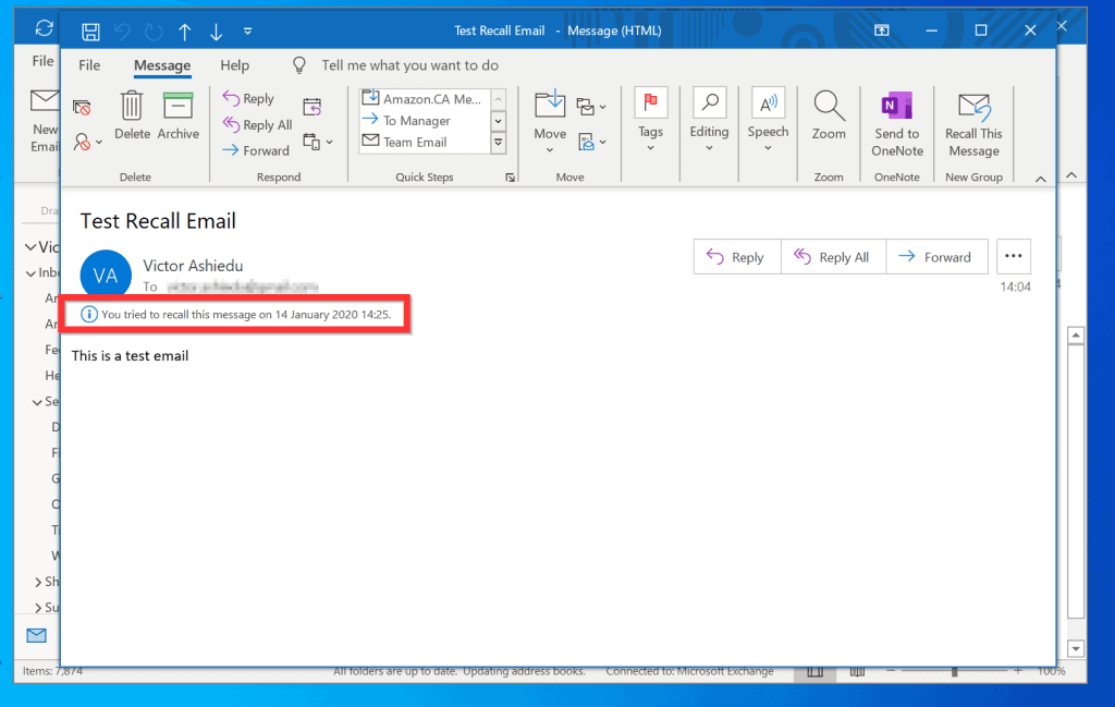 How To Recall An Email In Outlook From Windows 10 4849