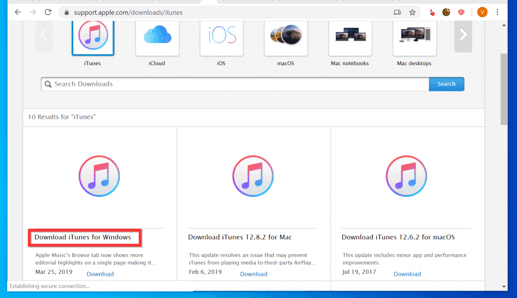 download itunes for windows from apple