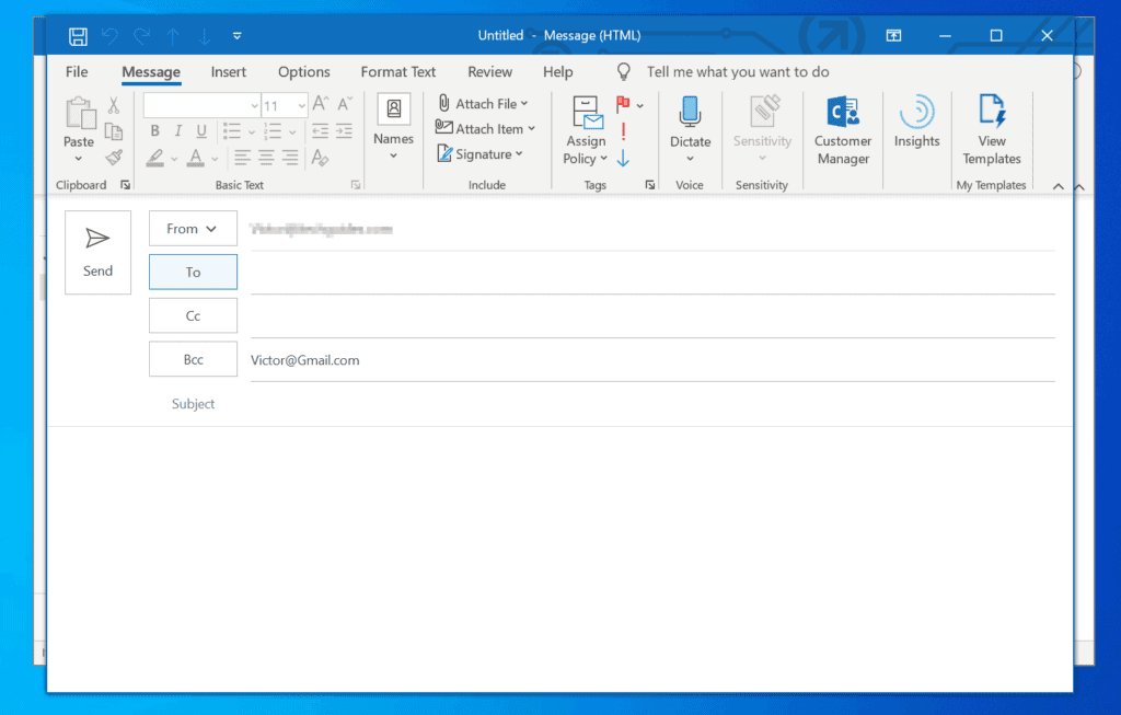 how to add email to outlook windows 10