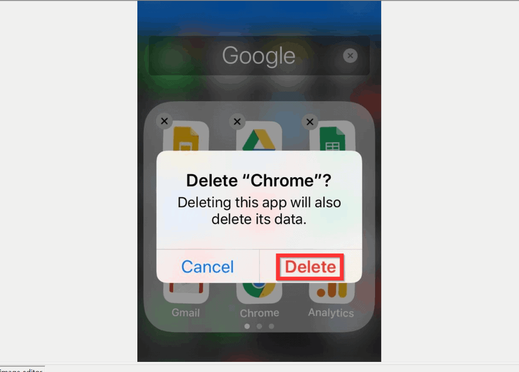 how do i delete an app in google chrome
