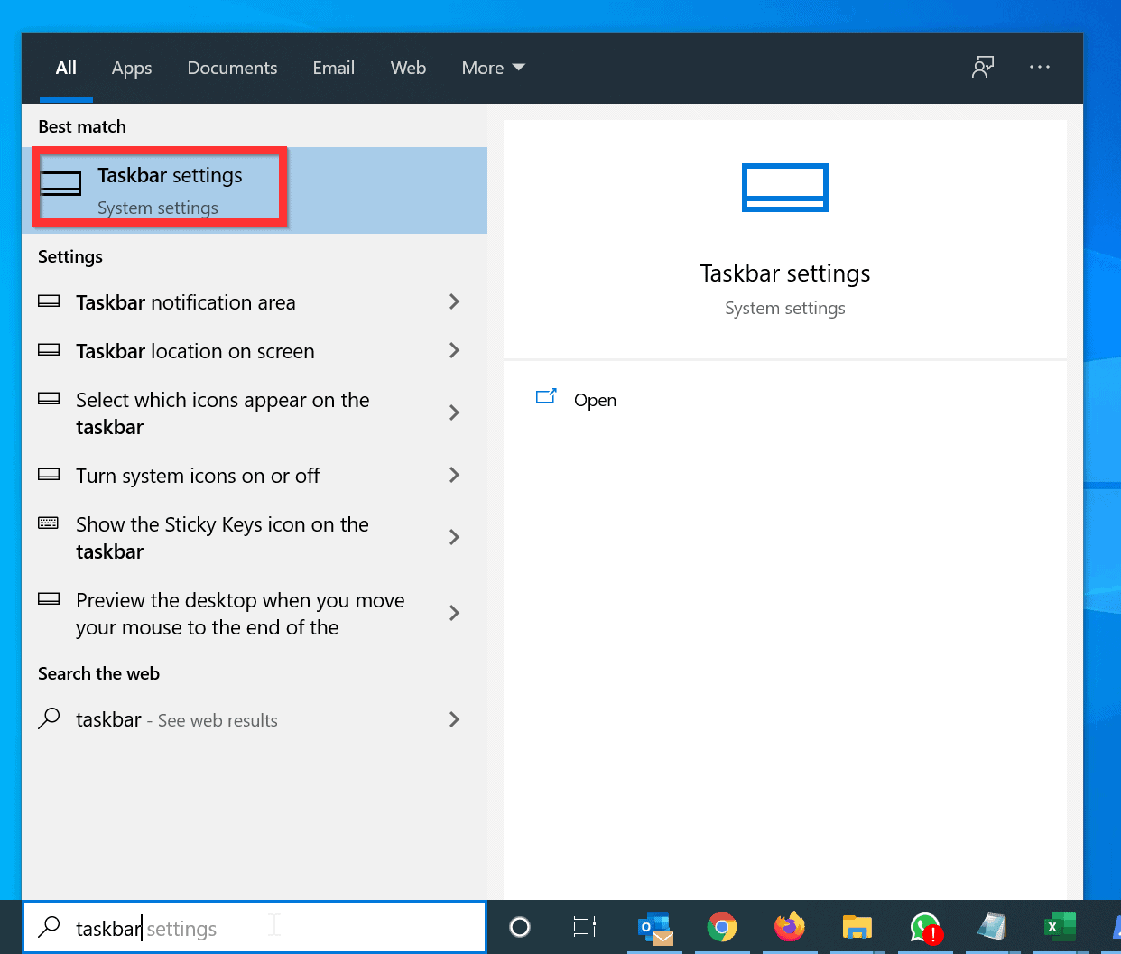 hide taskbar windows 10