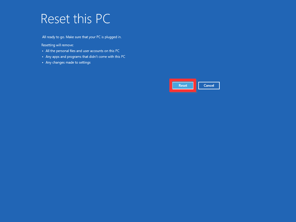 of i factory reset my computer will i lose whatson my hdd