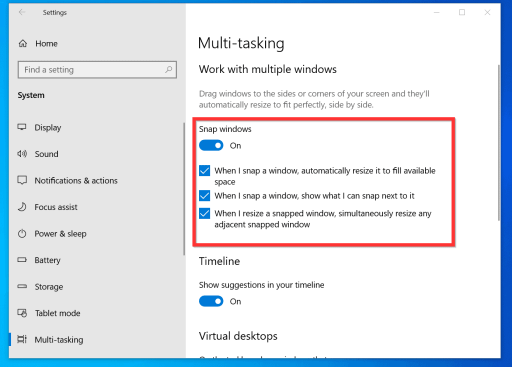 How to Split Screen on Windows 10 (2, 3 or 4 Screens) | Itechguides.com