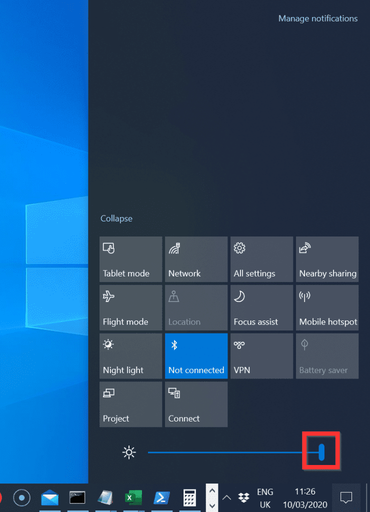 windows 10 cannot adjust brightness