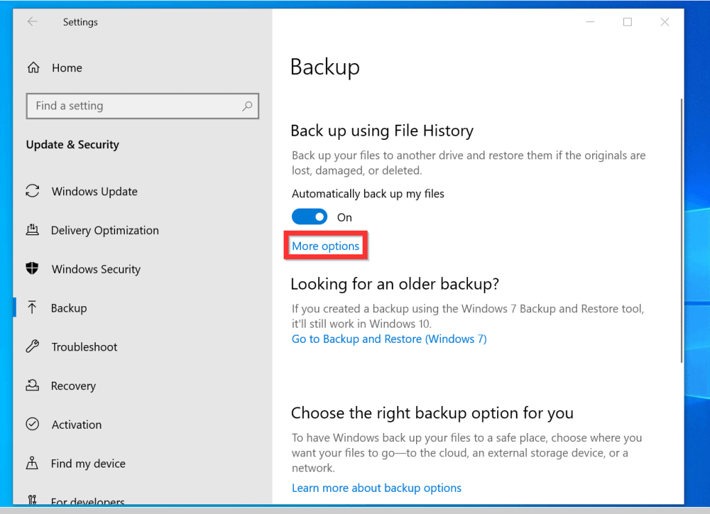 file history cleanup windows 10